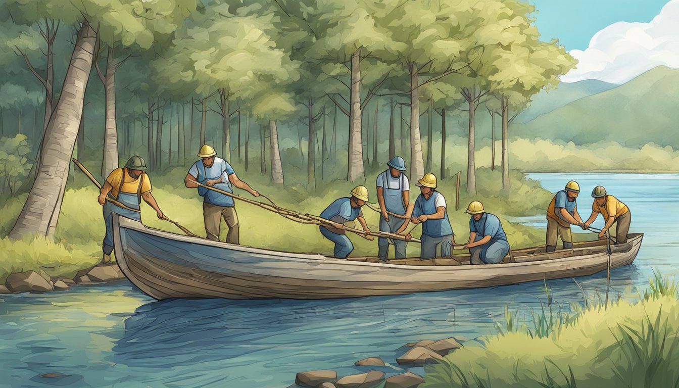 Men building a boat, not chopping trees. Focus on the task, not the
process