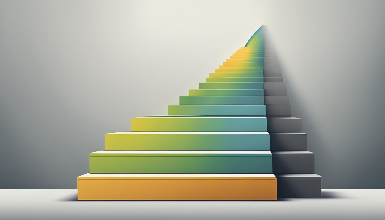 A staircase with small, gradual steps leading up to a larger platform,
symbolizing the concept of breaking down challenges into smaller,
manageable
pieces