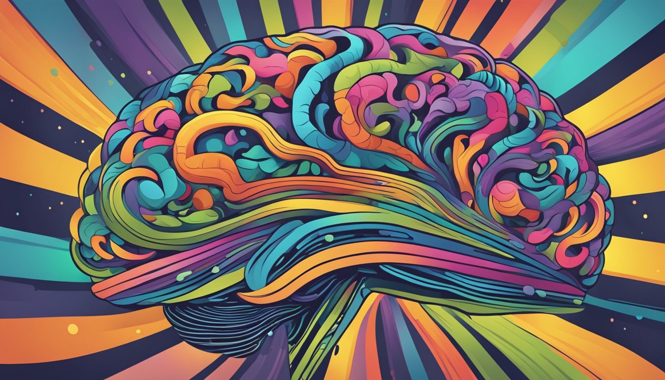A colorful brain surrounded by swirling lines and vibrant imagery,
representing the power of storytelling to engage the mind and heart in
learning