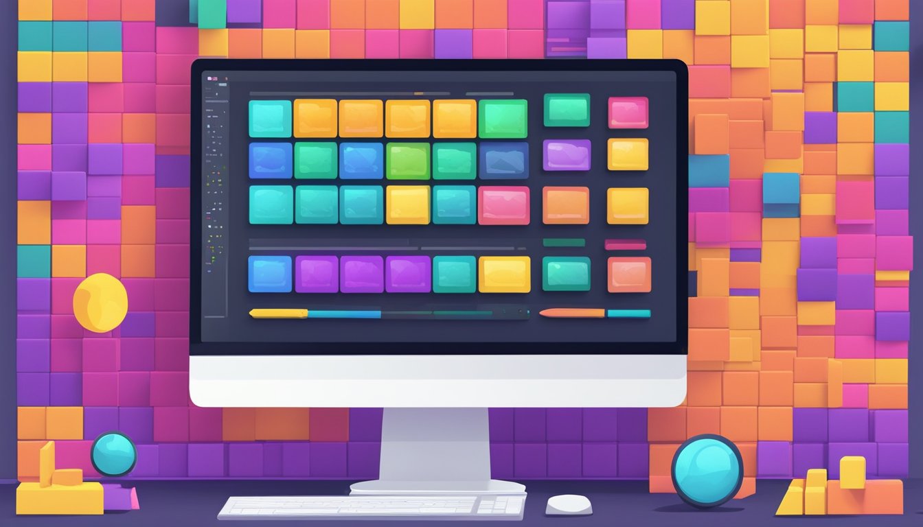 A computer screen displays Scratch Online interface with colorful
blocks and coding projects, showcasing the future of programming
education