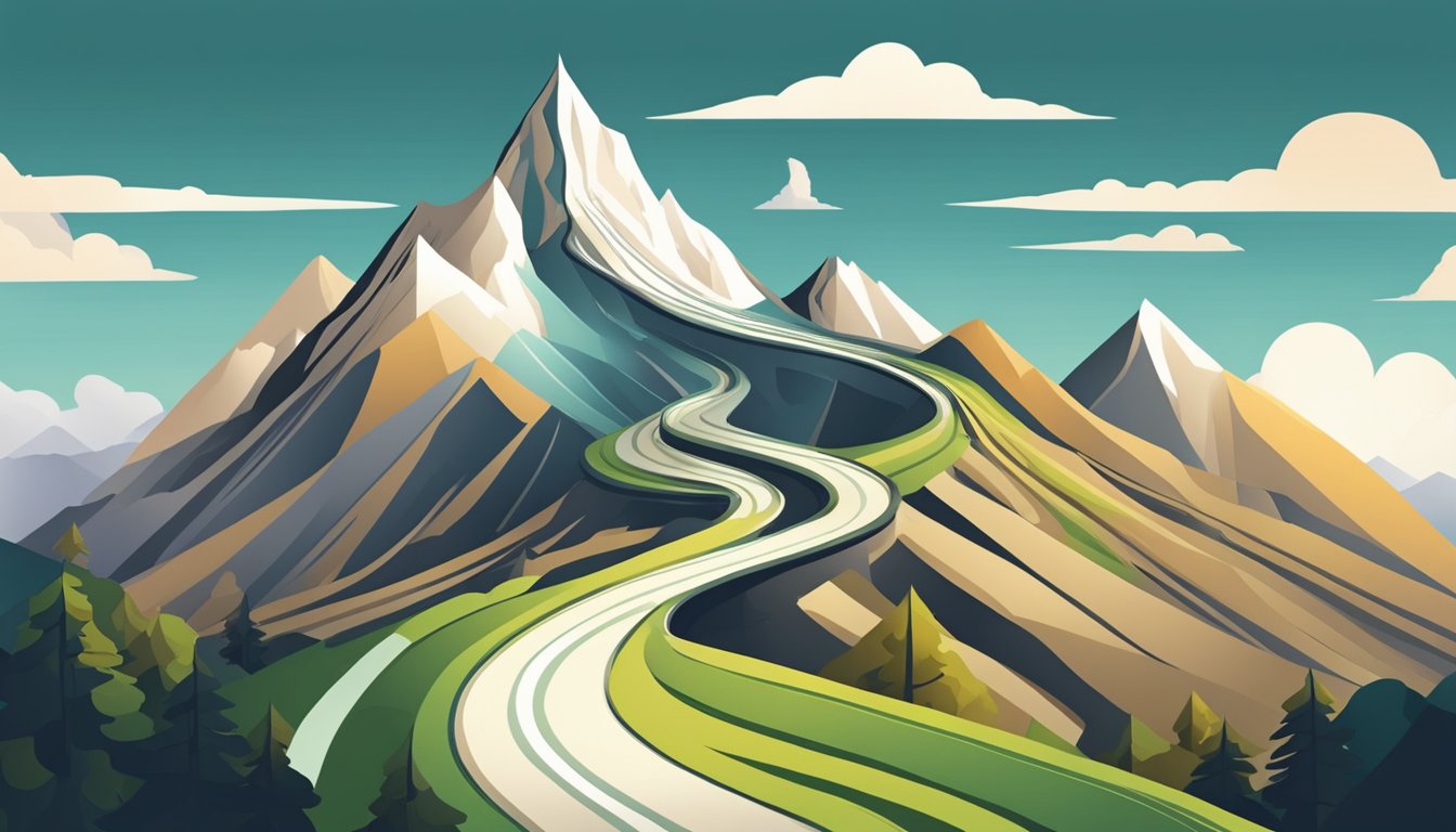 A mountain with a winding road leading to the peak, symbolizing the
concept of scalability and its
benefits